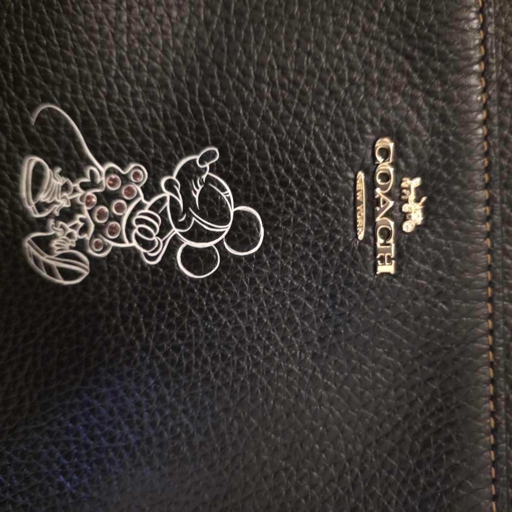 Coach Black Leather Crossbody with Mickey Motif - Picture 2 of 3